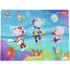 Paw Patrol perros buceadores en acción rompecabezas de madera