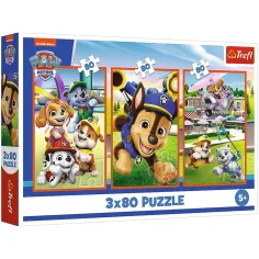 Paw Patrol perros sonrientes rompecabezas 3x80 piezas - Trefl