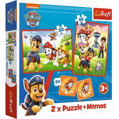 Paw Patrol rompecabezas y juego de memoria 2 en 1 - Trefl