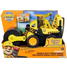 Paw Patrol: Rubble y su equipo Doble Bulldozer con figura de Rubble - Spin Master