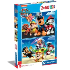 Paw Patrol Supercolor 2 en 1 2x60 piezas puzzle - Clementoni