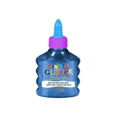 Pegamento líquido brillante de color azul 88ml - Carioca