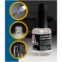 Pegamento para maquetas con brocha Italeri 15ml - con brocha gruesa