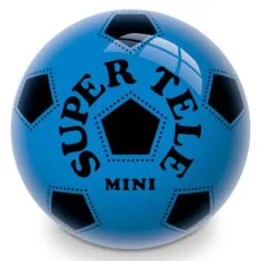 Pelota de goma azul con diseño de fútbol de 14 cm - Mondo Toys