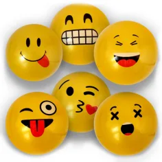 imagen de Pelota de goma con diseño de Emoji en varias versiones de 23 cm 7