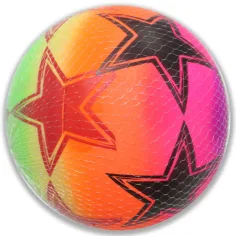 Pelota de goma con diseño de estrellas de colores 23cm