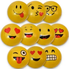 Pelota de goma con diseño de Smiley en varias versiones de 23 cm