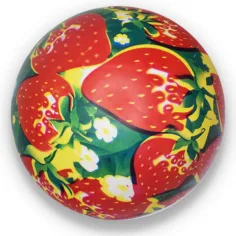 Pelota de goma con estampado de fresa de 23 cm