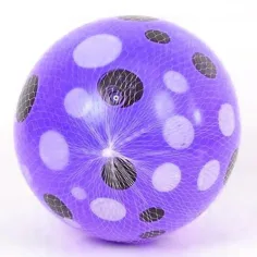 Pelota de goma con lunares morados de 23 cm