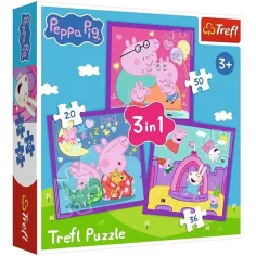 Peppa cerdita 3 en 1 20-36-50 piezas puzzle - Trefl