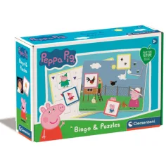 Peppa cerdita Bingo y juego de rompecabezas - Clementoni