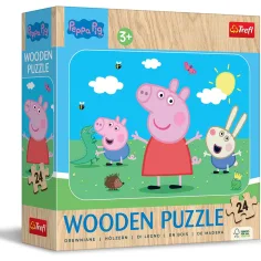 Peppa cerdita rompecabezas de madera de 24 piezas - Trefl