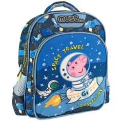 Peppa cerdita: ¡Viaje Espacial de Zsoli, el Viaje Espacial es Asombroso! mochila infantil 27x10x31cm