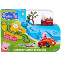 Peppa Cerdita Whizz-Around Conejita Rebeca con tren rojo juego de juguetes
