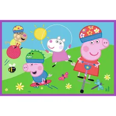 imagen de Peppa en el parque infantil 2x24 piezas puzzle - Trefl 2