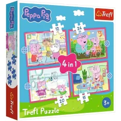 imagen de Peppa Pig - 4 en 1 rompecabezas de 12, 15, 20, 24 piezas - Trefl 1