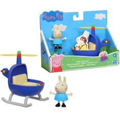Peppa Pig: Pequeño helicóptero y figura de Rebecca Bunny - Hasbro