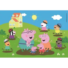imagen de Peppa Pig Salto alegre en charcos 104 piezas maxi puzzle – Clementoni 2
