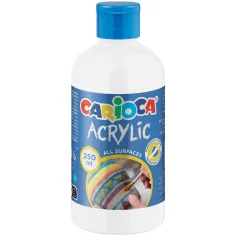 Pintura acrílica blanca de 250 ml - Carioca