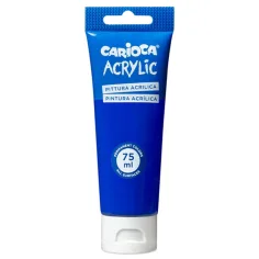 Pintura acrílica de 75 ml en color azul oscuro - Carioca
