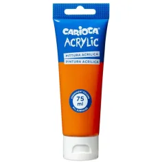 Pintura acrílica de 75 ml en color naranja - Carioca