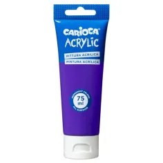 Pintura acrílica de 75 ml en color púrpura - Carioca