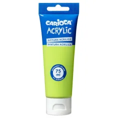 Pintura acrílica de 75 ml en color verde claro - Carioca