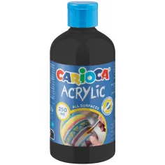 Pintura acrílica negra de 250 ml - Carioca