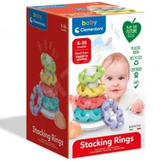 Pirámide de anillos 100% de plástico reciclado - Clementoni baby