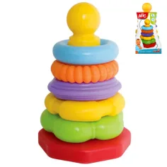 Pirámide de anillos ABC colorida 25cm - Simba Toys