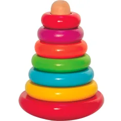 Pirámide de anillos de madera 8 piezas