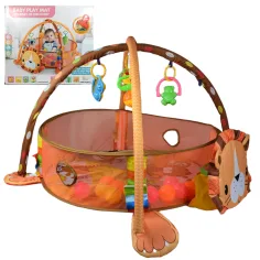 Piscina de bebé con leones y pelotas y accesorios 70x90cm