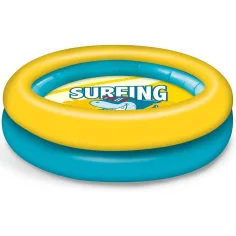 Piscina inflable de 2 anillos con diseño de tiburón 100cm - Mondo Toys