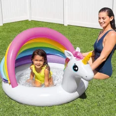 imagen de Piscina inflable para bebés con unicornio 127x102x69cm - Intex 2