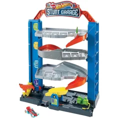 Pista de garaje de acrobacias Hot Wheels con cochecito - Mattel