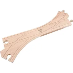 Pista de tren en forma de K de madera