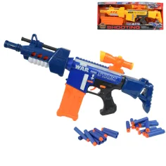 Pistola de Balas Blandas: Arma eléctrica de espuma con cargador y balas en dos versiones de 60cm