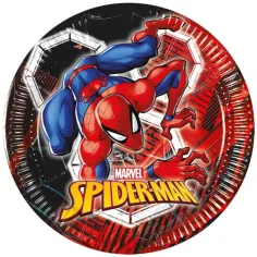 Plato de papel de Spider-Man 8 unidades 20cm