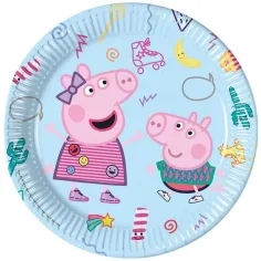 Plato de papel Peppa cerdito set de 8 piezas 23cm
