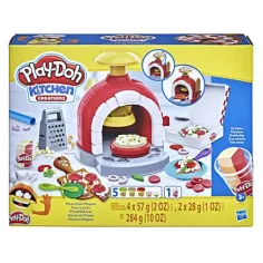 Play-Doh: Creaciones de cocina juego de plastilina para hacer pizza con accesorios 284g - Hasbro