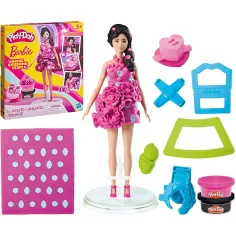 Play-Doh: Joyería y cintas brillantes de Barbie set de plastilina con muñeca – Hasbro