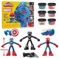 imagen de Play-Doh: Marvel Aventuras heroicas set de plastilina con 3 figuras - Hasbro 2