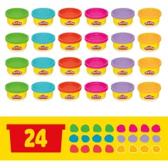 imagen de Play-Doh: Pack de juego de fiesta con 24 botes de plastilina y accesorios - Hasbro 4