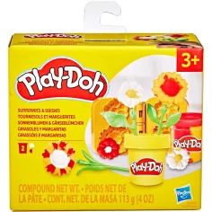 Play-Doh: Pequeñas flores - Set de plastilina de girasol y margarita - Hasbro