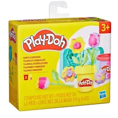 Play-Doh: Pequeñas flores - Set de plastilina de tulipán y narciso - Hasbro