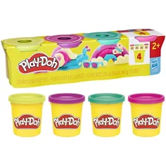 imagen de Play-Doh: set de plastilina en botes, 4 unidades, 340 g - Hasbro 2
