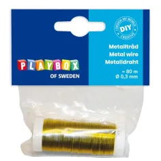 PlayBox: Alambre de metal dorado 0,3mm 80m
