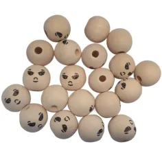 PlayBox: Bolas de madera con diferentes caras de 22 mm de diámetro 20 unidades
