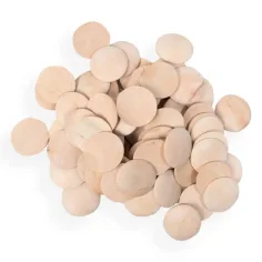 PlayBox: Botones de madera de 40mm de diámetro, set de 100 piezas