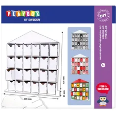 PlayBox: Calendario de adviento DIY de 24 compartimentos 44,5x39x9,5 cm